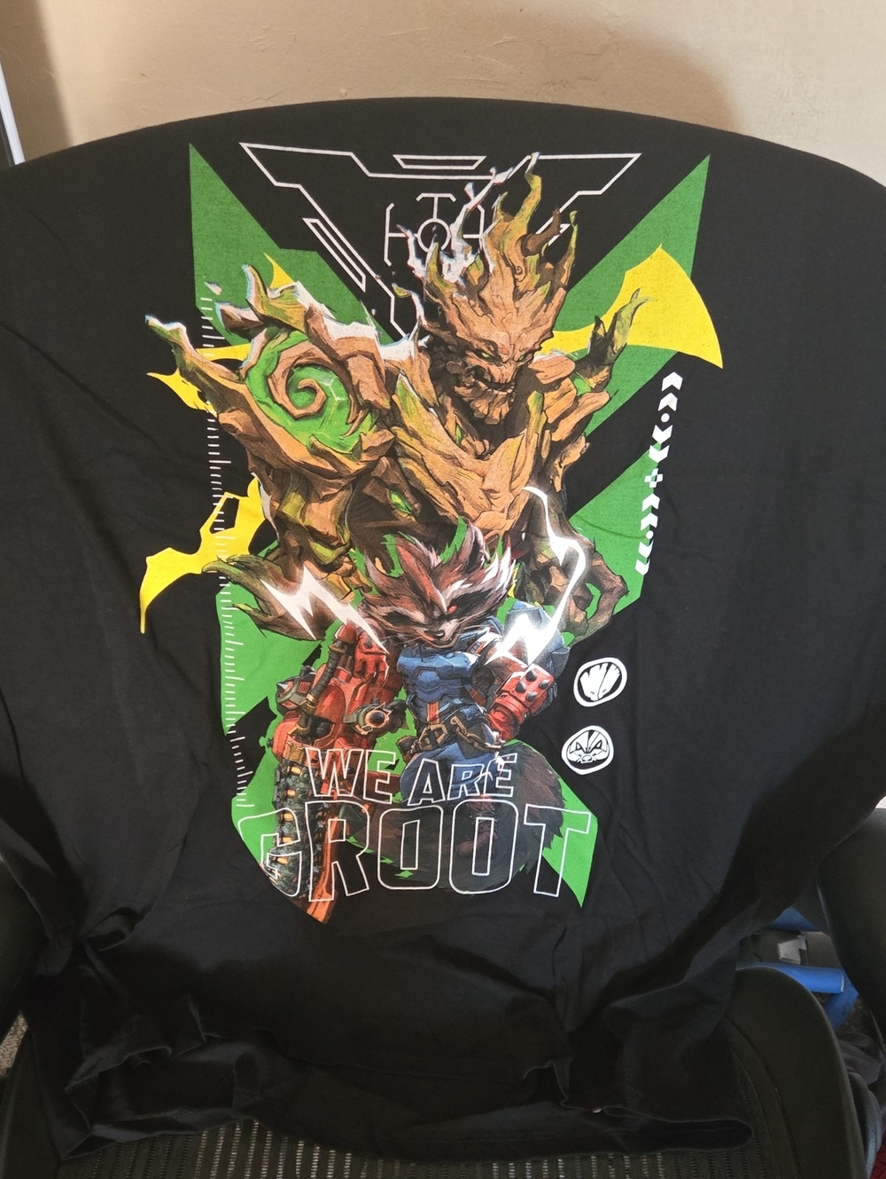 Men's Black Graphic 'We Are Groot' Tee - Groot & Rocket Design